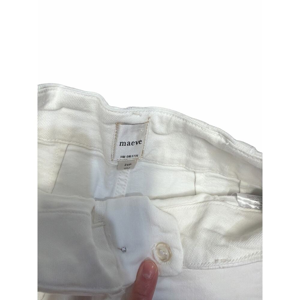 Anthropologie Colette Crop Wide Leg Jeans White - Picture 4 of 4